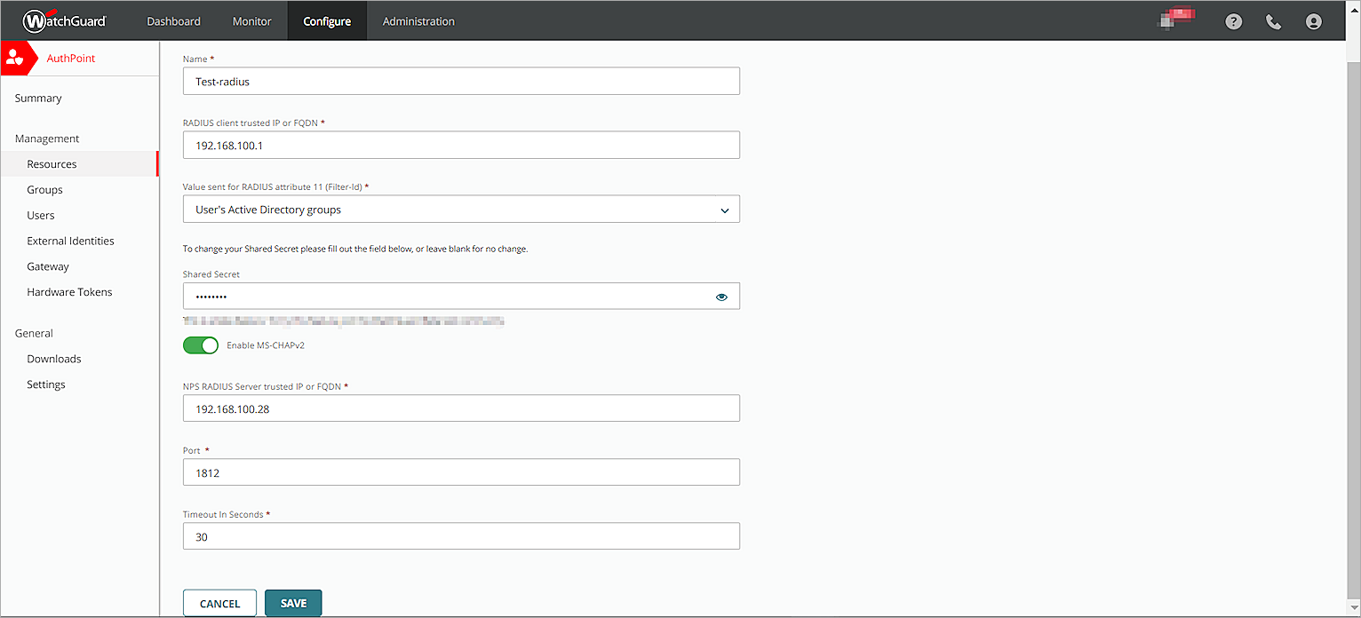 The screenshot of authpoint, picture 1